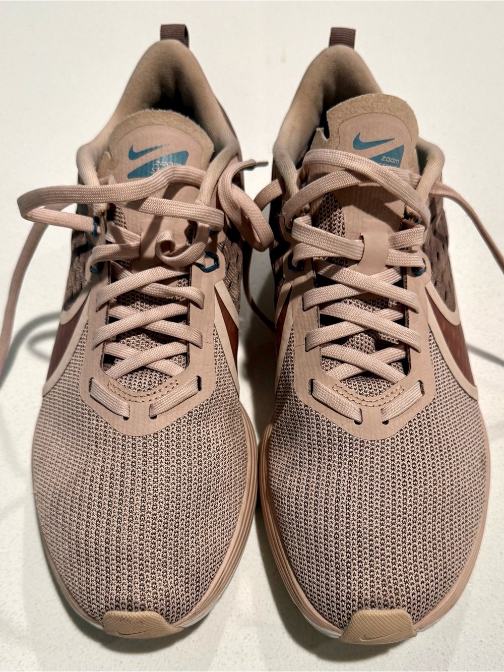 Nike Men’s Light Brown/Blue Athletic Running Shoes